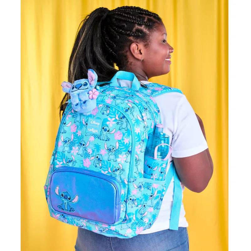 Genuine Smilgle Stitch Backpack Large Capacity For Primary And Secondary School Students Cartoon Lunch Bag Water Bottle Gifts - AIAZ