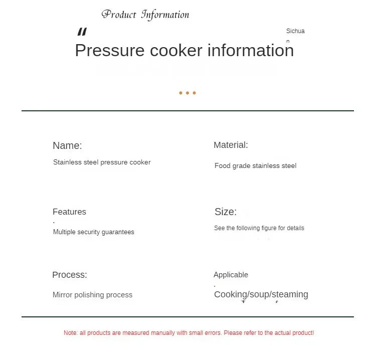 Extra Large Pressure Cooker Thick Commercial Stainless Steel Pressure Cooker Kitchen Electric Cookware Dining Bar Home Garden