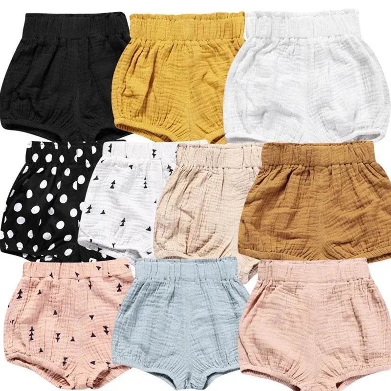 Summer Infant Baby Shorts for Boys Girls PP Pants Children's Clothing Boys Comfortable Cotton Linen Kids Clothes Shorts 3M-6Y - AIAZ