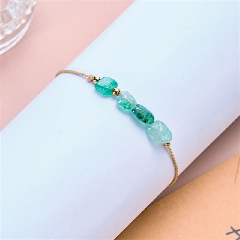 12 Zodiac Signs Woven Card Paper Bracelet for Women Men Minimalist Natural Stone Handmade  Braided Bracelet Friendship Jewelry