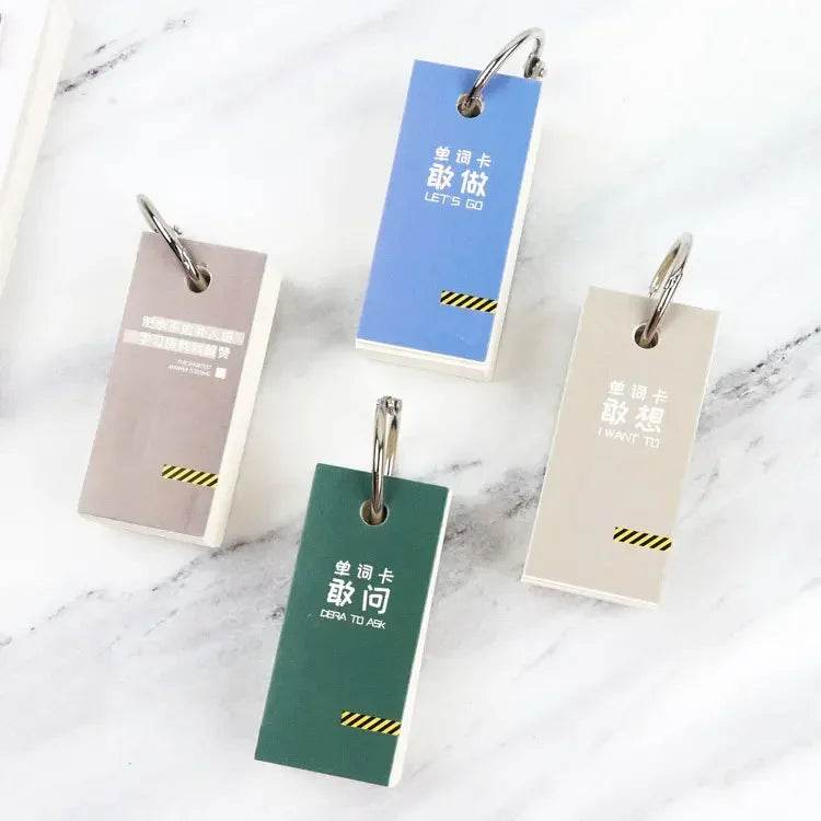 110 Sheets Lovely Mini Notebook School Supplies Stationery Vocabulary Writing Reciting Book Sticky Note Loose Leaf Memo Cards - AIAZ