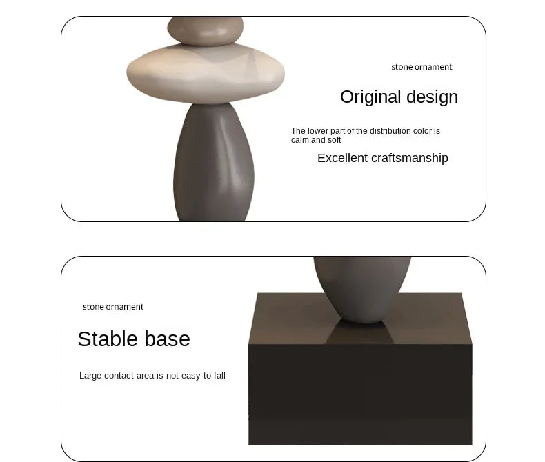 Modern Art Feng Shui Stone Resin Sculpture Wine Cabinet Decor Living Room Desktop Home Decoration Stone Statue Model Figurines