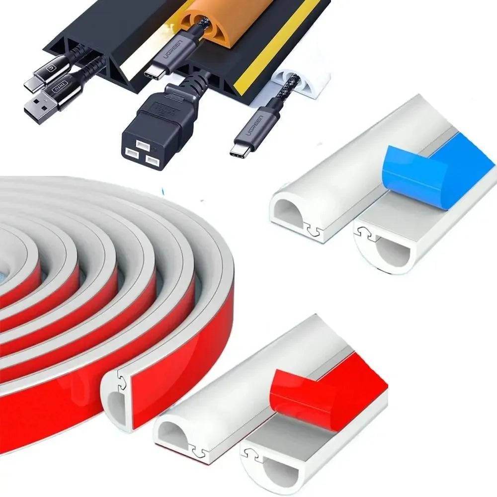 1PC 39.37in/78.74in/118.11in Cable Hider Free Cutting Easy Installation Cable Tidy Hide Wall Floor Wires