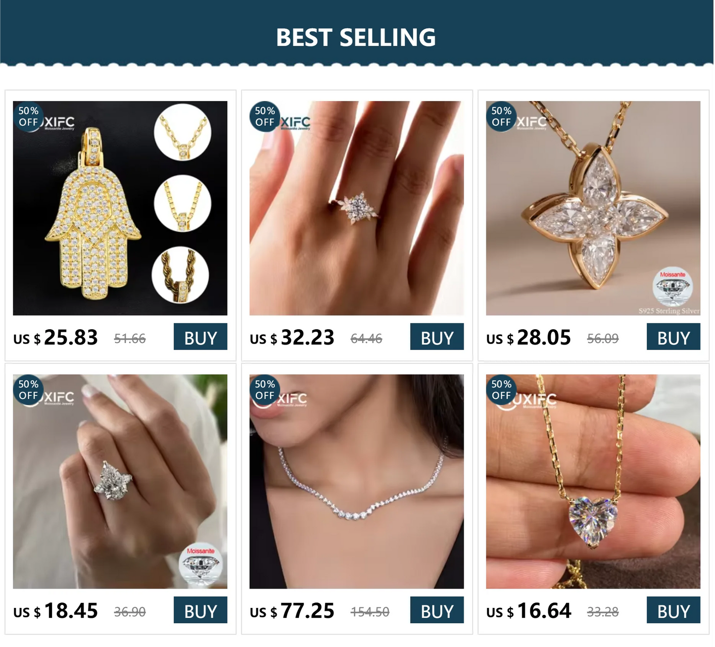 MUXIFC Full Moissanite Pendant Necklaces Fashion Flower Pear/Round Cut Diamond Neck Chain S925 Silver Wedding GRA Jewelry Gifts