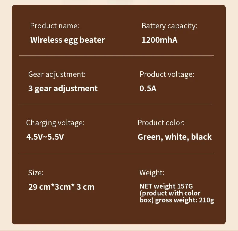 Wireless Type-C Rechargeable 3-speed Mini Handheld Milk Frother Coffee Frother Portable Kitchen Cooking Tools Whisk Foam Blender