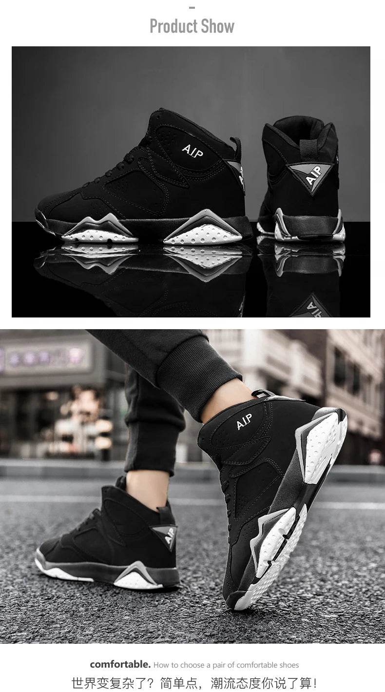 Men Basketball Shoes Fashion Non-slip Mens Casual Sneakers Man Sports High Quality Outdoor Jogging Shoes Boys Athletic Wear Traf - AIAZ