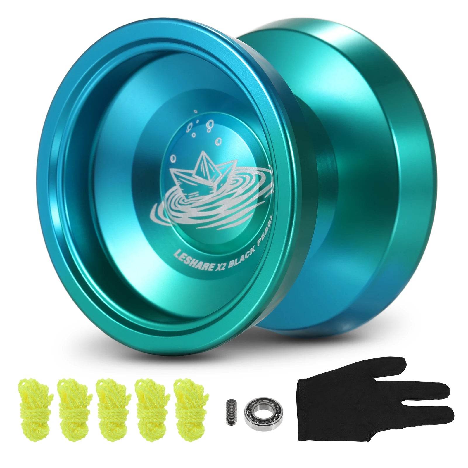LESHARE Yoyo Ball Aluminum String Trick YoYo Balls Competitive Yo Yo Gift with Bearing Strings and Gloves Classic Toys - AIAZ