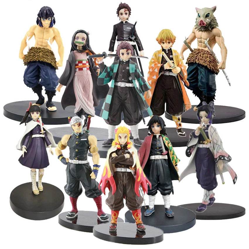 Anime Demon Slayer Figure Kamado Tanjirou Nezuko Action Figures Model Toys Zenitsu Figurine Inosuke Kimetsu No Yaiba Figura - AIAZ