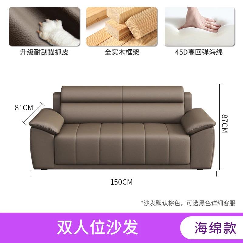 Office Sofa Coffee Table Combination Modern Simple Business Three-person Reception Negotiation Area a Full Pull-out Armchair