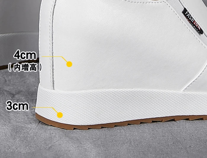 Fujin 7cm Genuine Leather Synthetic Boot Women  Fashion Ankle Platform Wedge Heels Pumps Autumn Spring Sexy Hidden Heels Boots