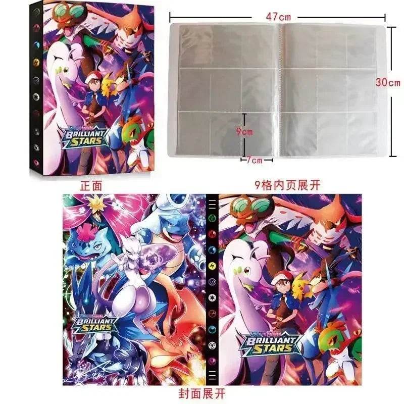 2025 New 9-Pocket Page 432Pcs Holder Album Toys Collections Pokemones Cards Album Book Top Loaded List Toys Gift for Children - AIAZ