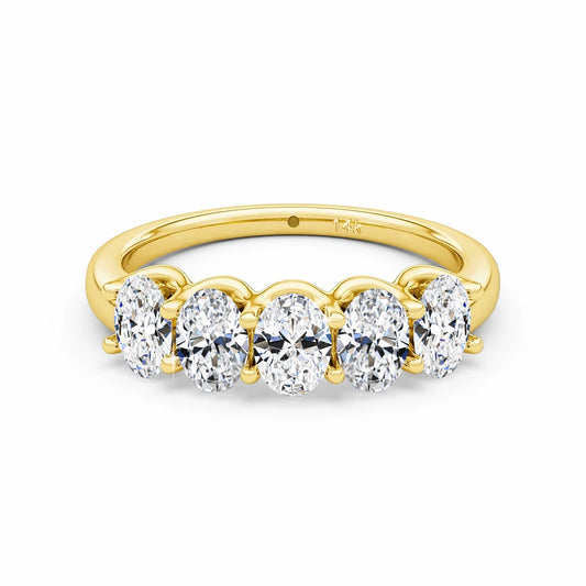Real 14k Gold Oval Moissanite Eternity Ring Wedding Band For Women AU 585 K Gold Fine Jewelry Engagement Gift With Certificate