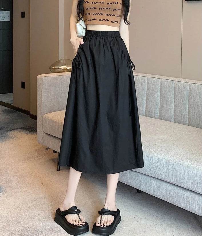 Skirts For Women Chubby Woman Skirt Drawstring Cargo New In Cheap Stylish Chic And Elegant Offer Aesthetic Hot Clothing Sales V - AIAZ