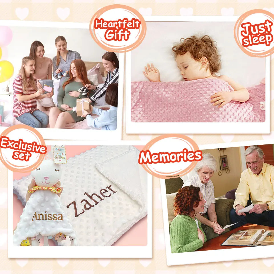 Personalized Baby First Name Cover Kids Custom Blanket Newborn Boy Girl Birthday Gift Swaddle Bed Toddler Stroller Crib Blanket