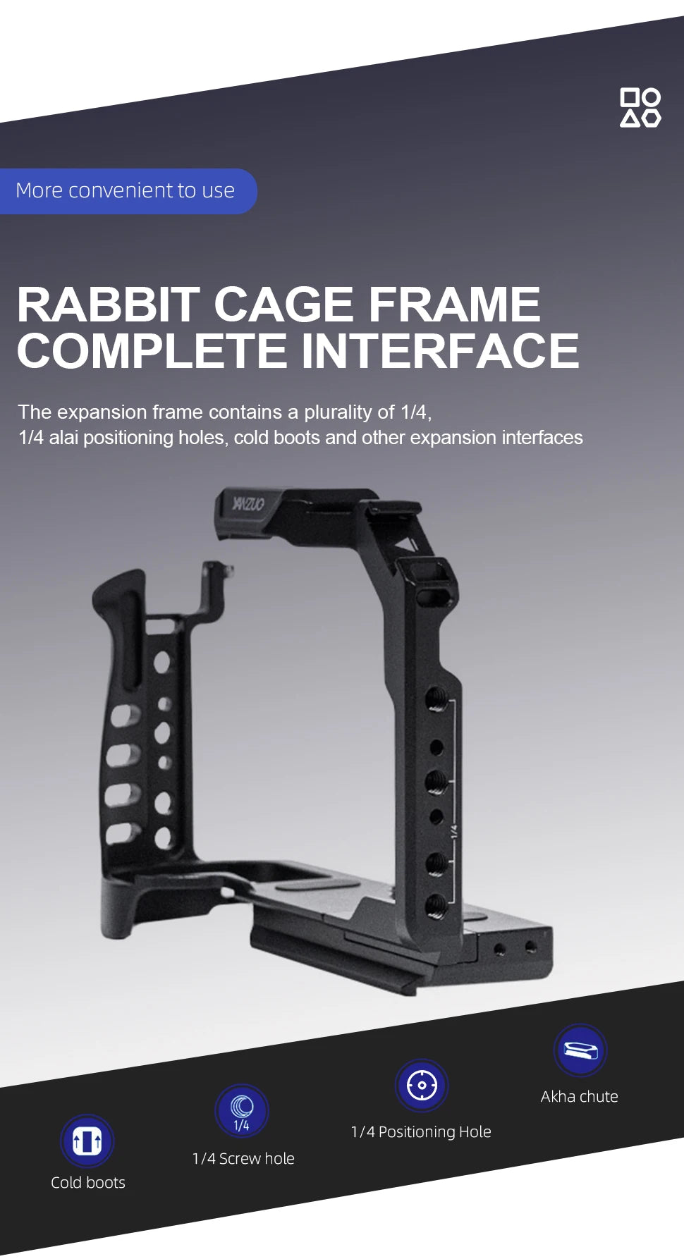 YANZUO Portable Camera G9 Rabbit Cage Kit Suitable For Panasonic Lumlx G9 Camera Metal Protective Frame 1/4 Hole Camera Cage