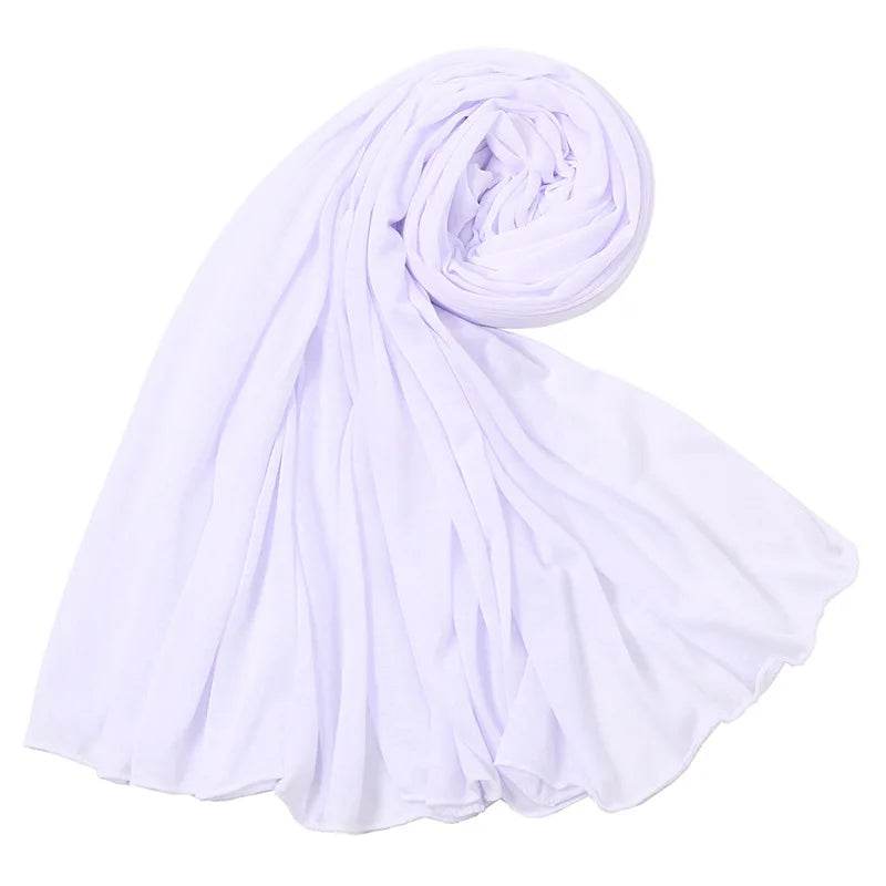Hot Muslim Fashion Woman Soft Hijabs Scarf Shawl Plain Cotton Jersey Scarves Turban Women Long Shawls Head Wrap Headband Abaya - AIAZ