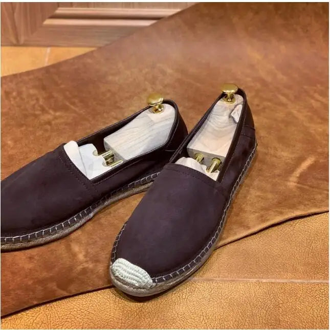 Men Sheepskin Loafers White Slip on Driving Boats Shoes Fashion Comfort Summer Lazy Flats Shoe