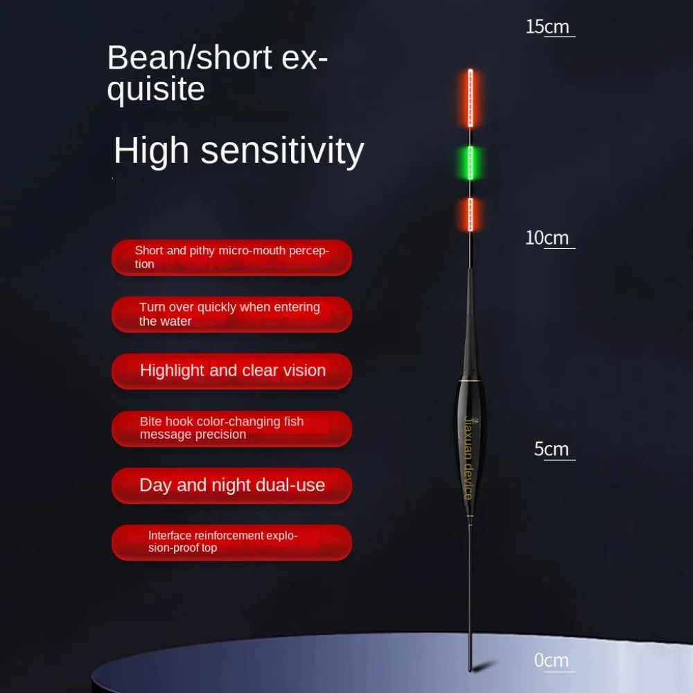 Smart Led Fishing Float Highly Sensitive Remind Buoy Gravity Sensor Glowing Electric Night Fishing Strobe Long Tail