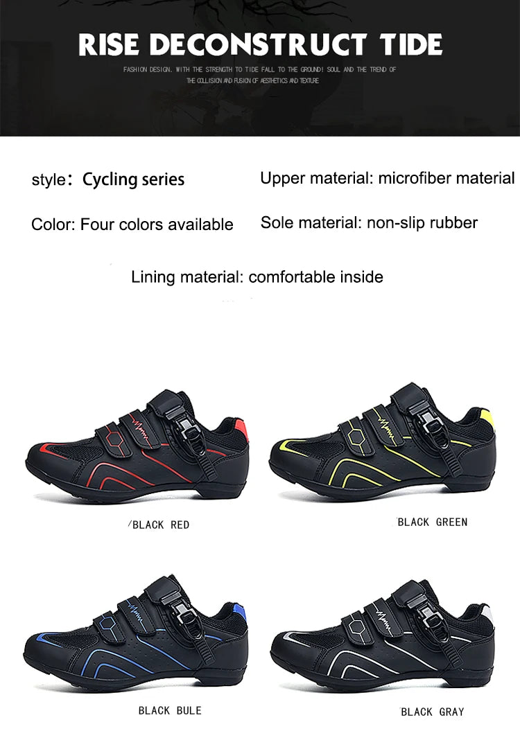 New men's cycling sneakers with cleats Speed cycling Shoes for women, rubber soled cycling shoes