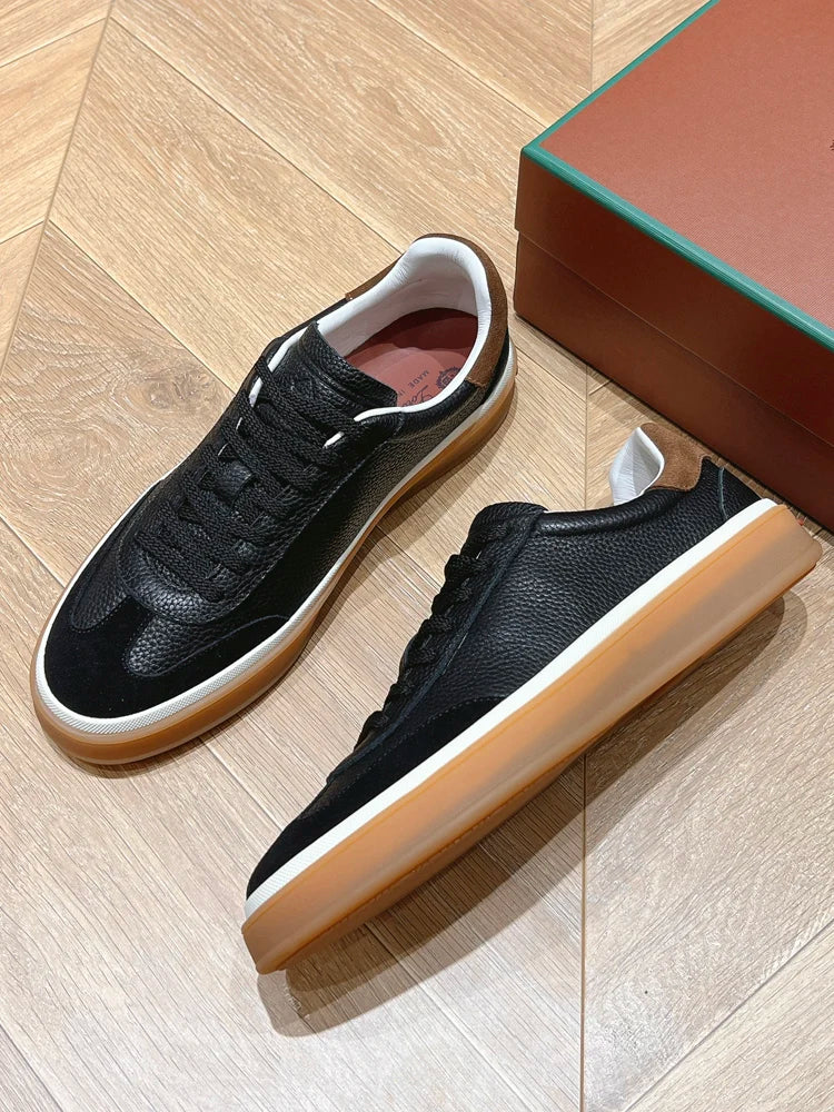 Real Leather Deqin oes ex Casual Cross Bule Sle Spring Summer Color Blo Leisure Board oes Trendy Women's Men's