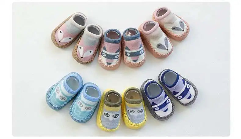 1 Pair Fashion Cute Baby Socks With Rubber Soles Infant Spring Autumn Winter Children Floor Socks Shoes Anti Slip Soft Sole Sock