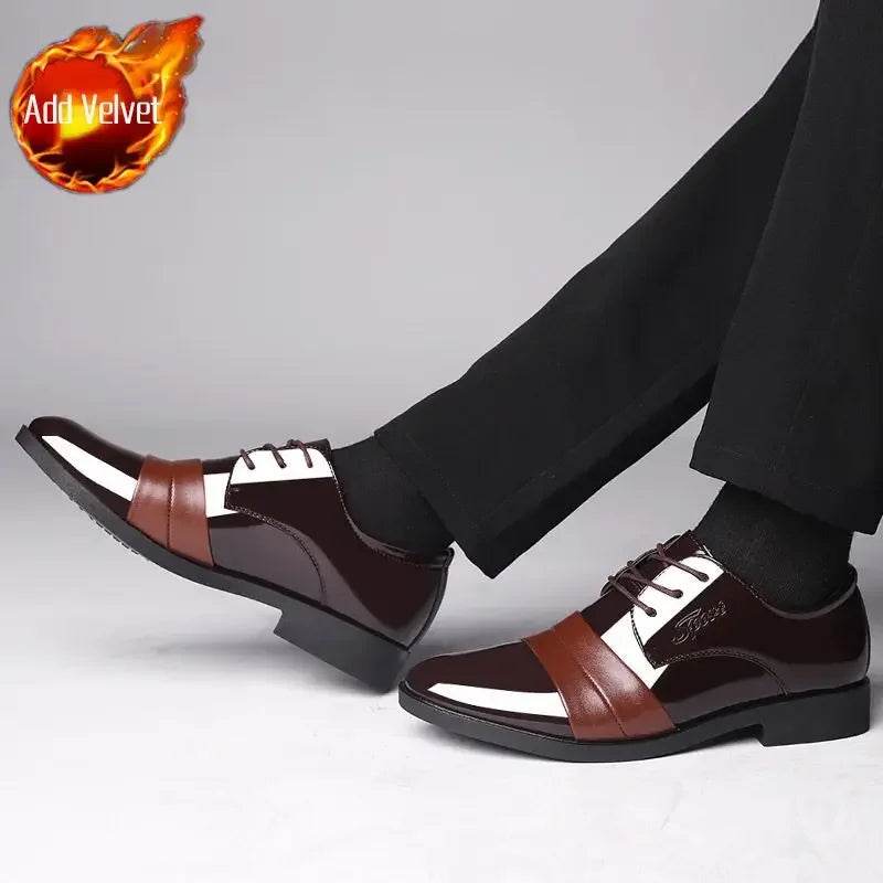 Business Men's Formal Shoes Official Leather Casual Social Shoe Male Black High Quality Fashion Gentleman 2024 Style Legitimate - AIAZ