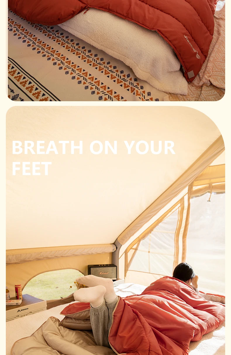 BISINNA Large Camping Sleeping Bag Lightweight 3 Season Loose Widen Bag Long Size for Adult Rest Hiking Fishing