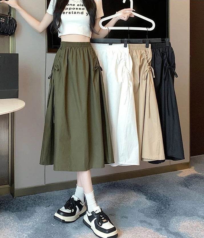 Skirts For Women Chubby Woman Skirt Drawstring Cargo New In Cheap Stylish Chic And Elegant Offer Aesthetic Hot Clothing Sales V - AIAZ