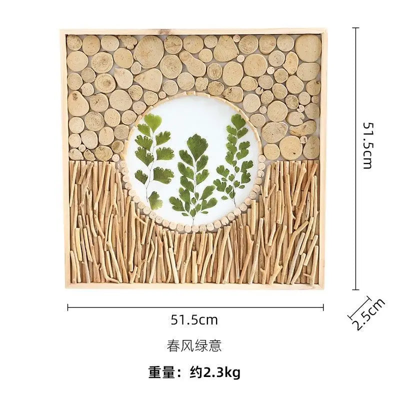 52x52cm 3D Flower & Wheat Field Building Blocks Wall Art - simple Creative Room Decor Aesthetic for Dining Room & Living Room