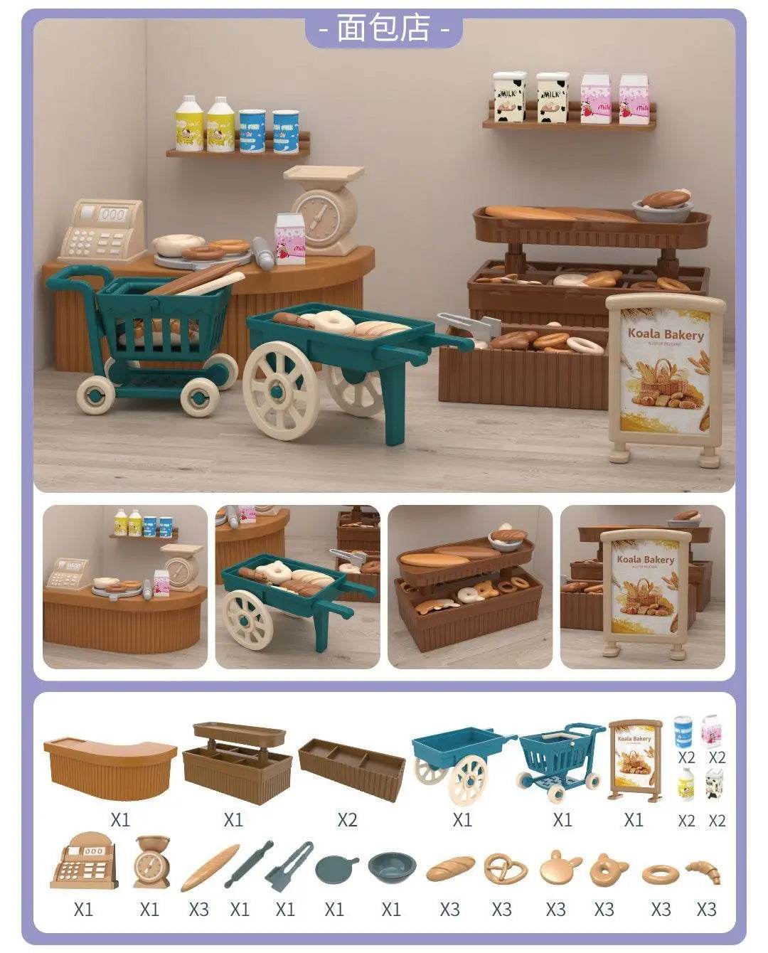 mini supermarket shopping games dollhouse furniture accessories Intellectual education toys for kid family interaction toys - AIAZ
