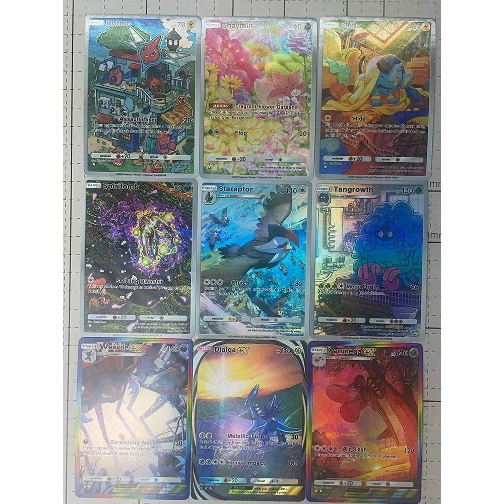 13PCS/SET NEW DIY Anime PTCG POCKET COLLECTION CARD WIGGLYTUFF TATSUGIRI ENGLISH VERSION Embossed Texture Flash Card Child Gift - AIAZ