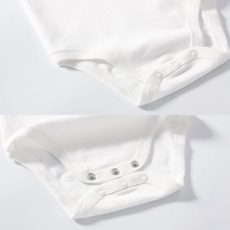 100%Cotton Baby Boys Girls Romper Short Sleeve Funny Letter Print I Love Mom Dad Jumpsuit Infant Newborn Costume Clothes