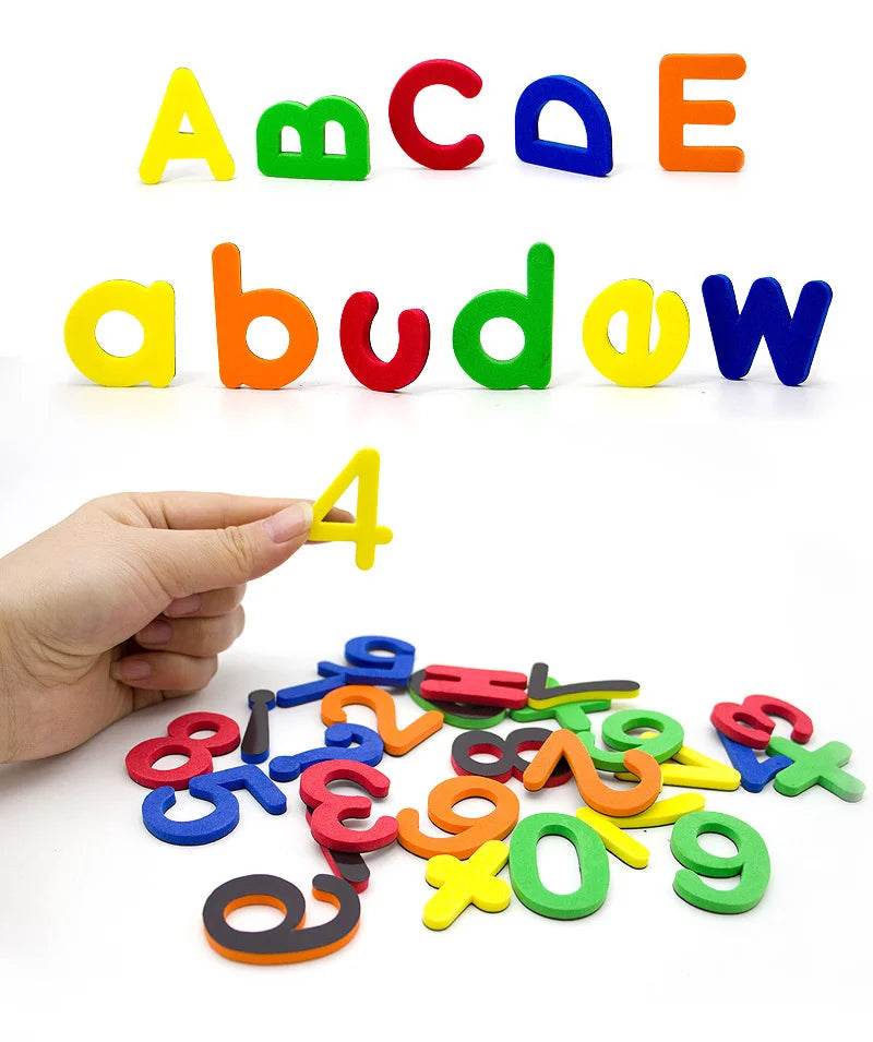 24-76pcs Magnetic Alphabet Letters EVA Foam Refrigerator Stickers Toddlers Kids Learning Spelling Counting Educational Toys Gift - AIAZ