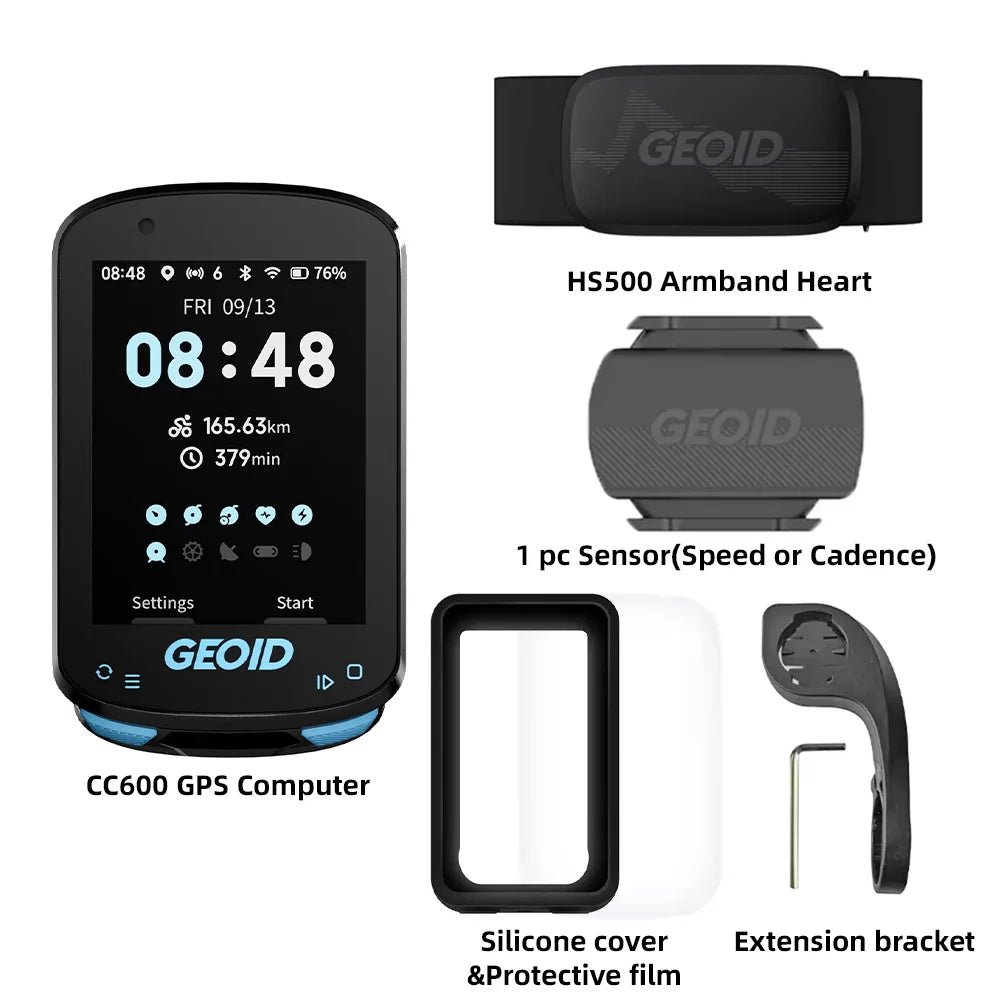 GEOID CC600 Color Screen Bike Computer Smart Navigation GPS Wireless Bicycle Speedometer WIFI ANT+ 11 Languages Cycling Odometer