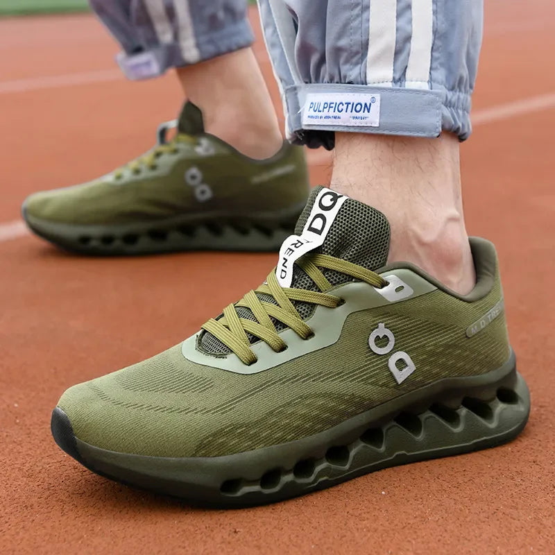 Fashion Cushioning Running Shoes for Men Lightweight Sneakers Breathable Tennis Shoes Non-Slip Sports Casual Walking Footwear