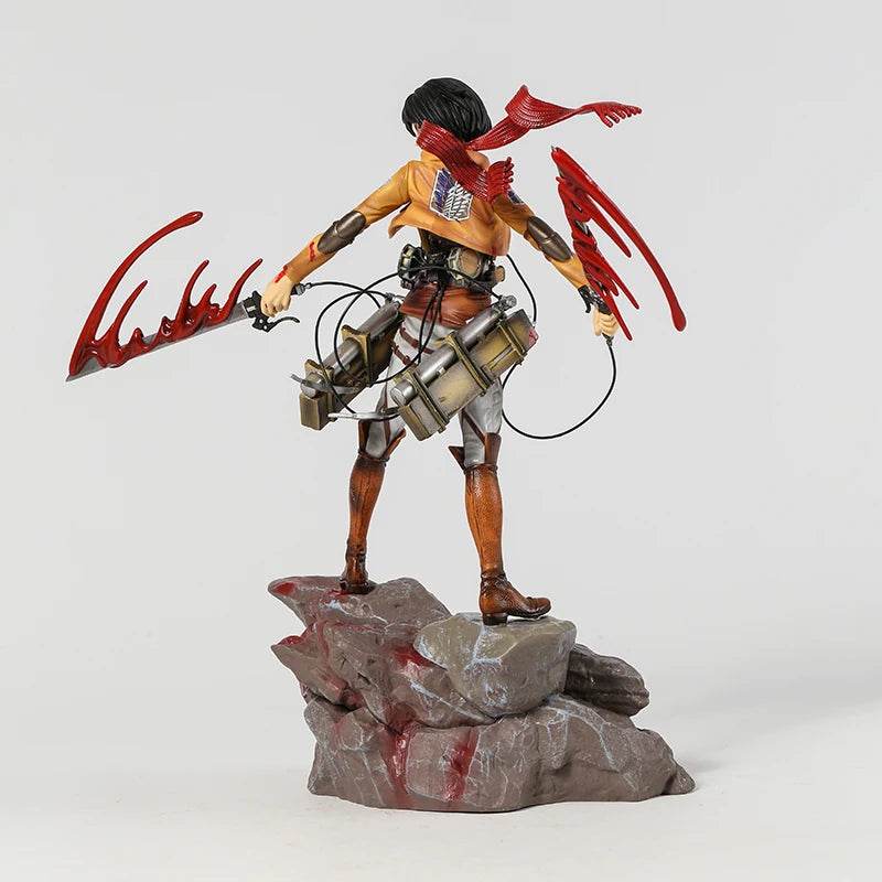 Levi Figure Mikasa Ackerman Eren Jaeger Figurine Anime Model Doll Toy 36cm - AIAZ