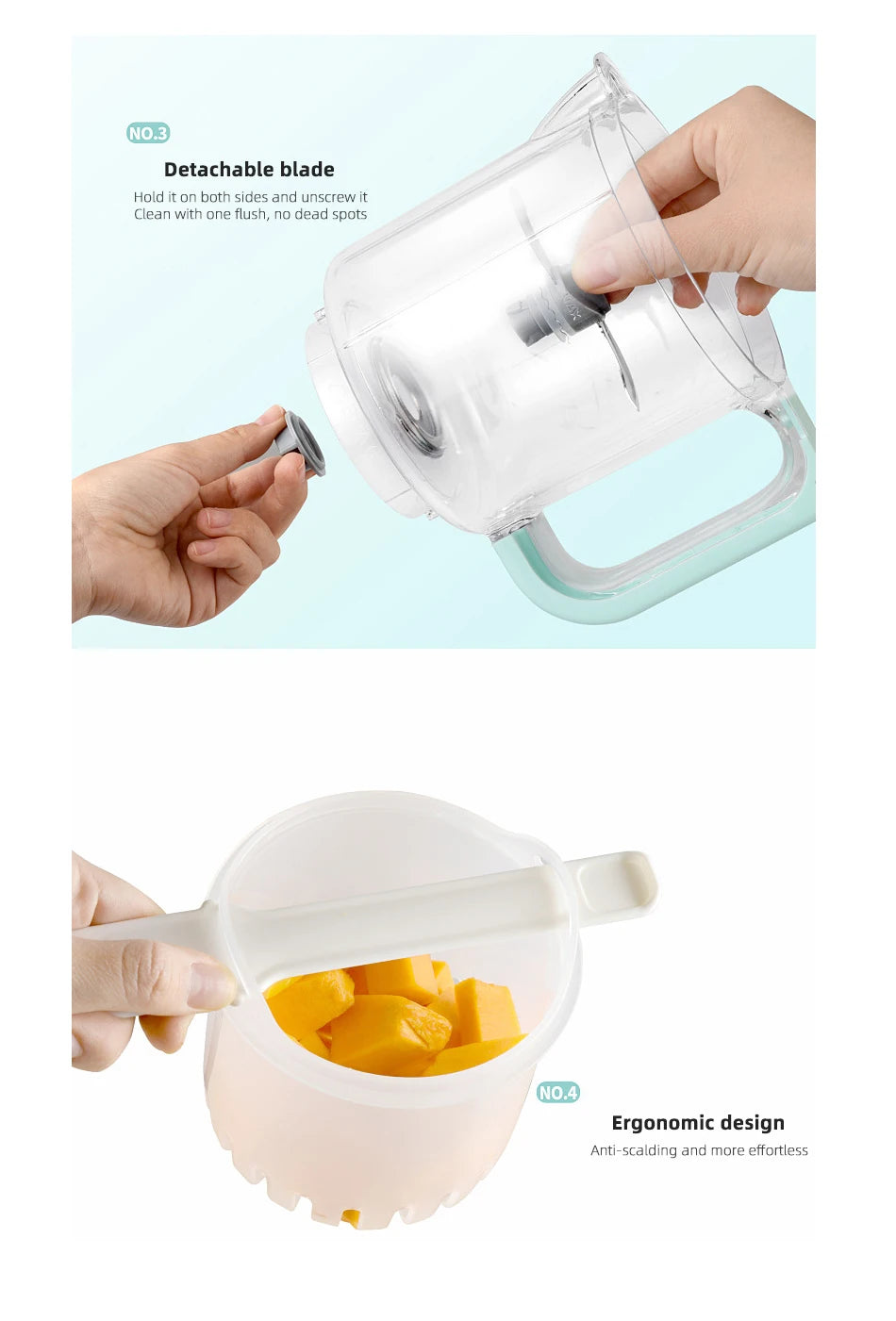 2023 New Baby Feeding Food Maker Supplement Newbron Baby Food Cooking Blenders Steamer Processor Infant Fruit Vegetable Maker