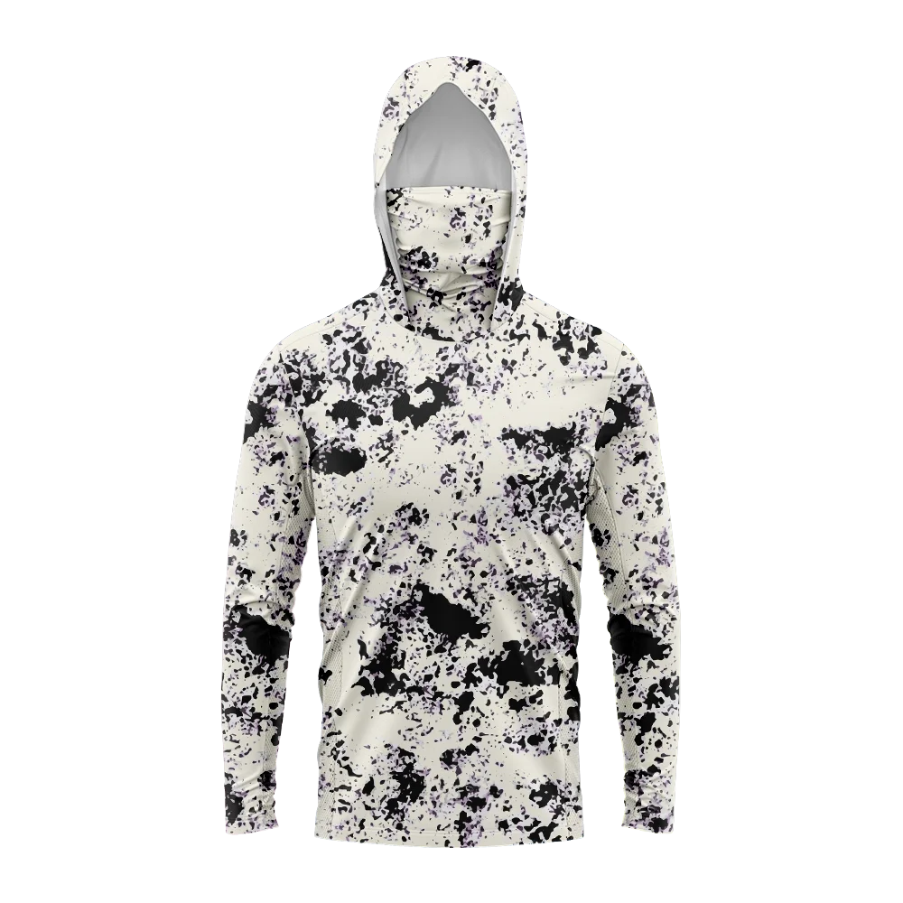 Men Hood Fishing Shirt long sleeve fishing t shirt uv protection Fishing Apparel