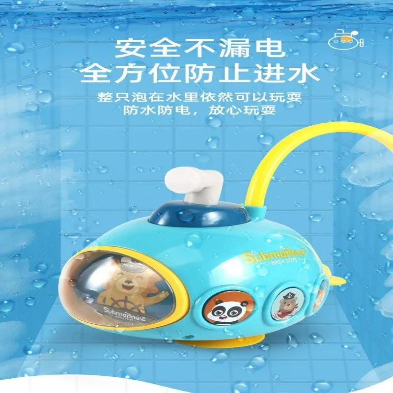 Radish Submarine Shower Baby Bath Toy Infant Play Electric Shower Children Play Water Bath Artifact