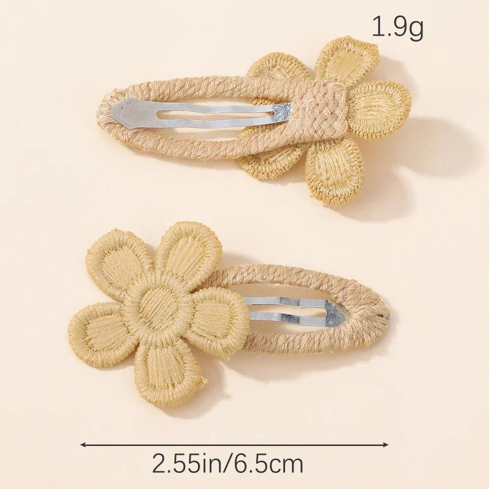 BABY BOWS 6Pcs Daisy Flower Hair Clips for Baby Girls Lovely Hair Bang Side Clip Hairpins Barrette Ins Kid Hair Accessories