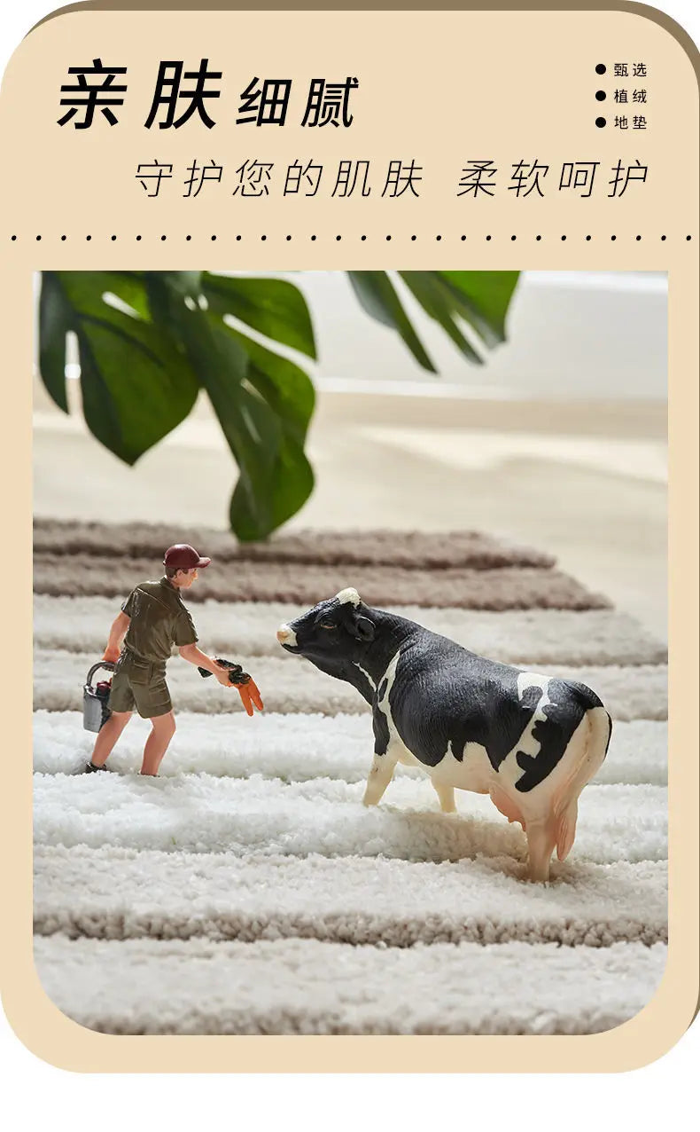 Striped Bathroom Mats Thickened Long Hair Floor Carpet Toilet Door Absorbent Bathroom Tub Mat Kitchen Rug Non-slip Foot Pad