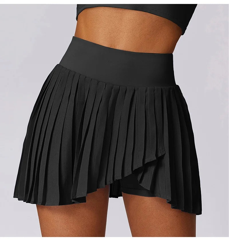Cloud Hide Outdoor Sports Outfits for Women Gym Yoga Set Workout Sportswear Fitness Shirts Tracksuit High Waist Skirts Top Suit