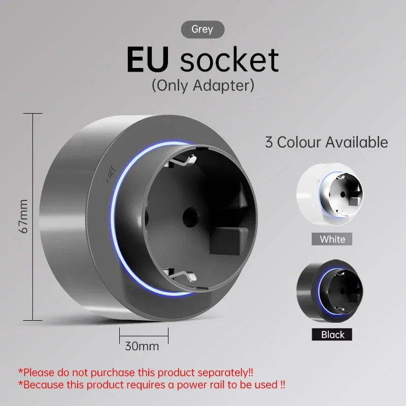 Wall Power Track Socket EU UK US FR Korea Standard Type-C Universal Mobile Plug Adapter Home Kitchen Office Pop Electric Outlets