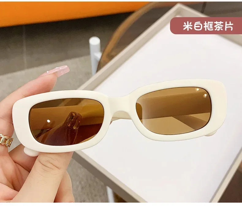Children Cute Vintage Frosted Rectangle Sunglasses Outdoor Girls Boys Sweet Sun glasses Protection Classic Kids eyewear UV400