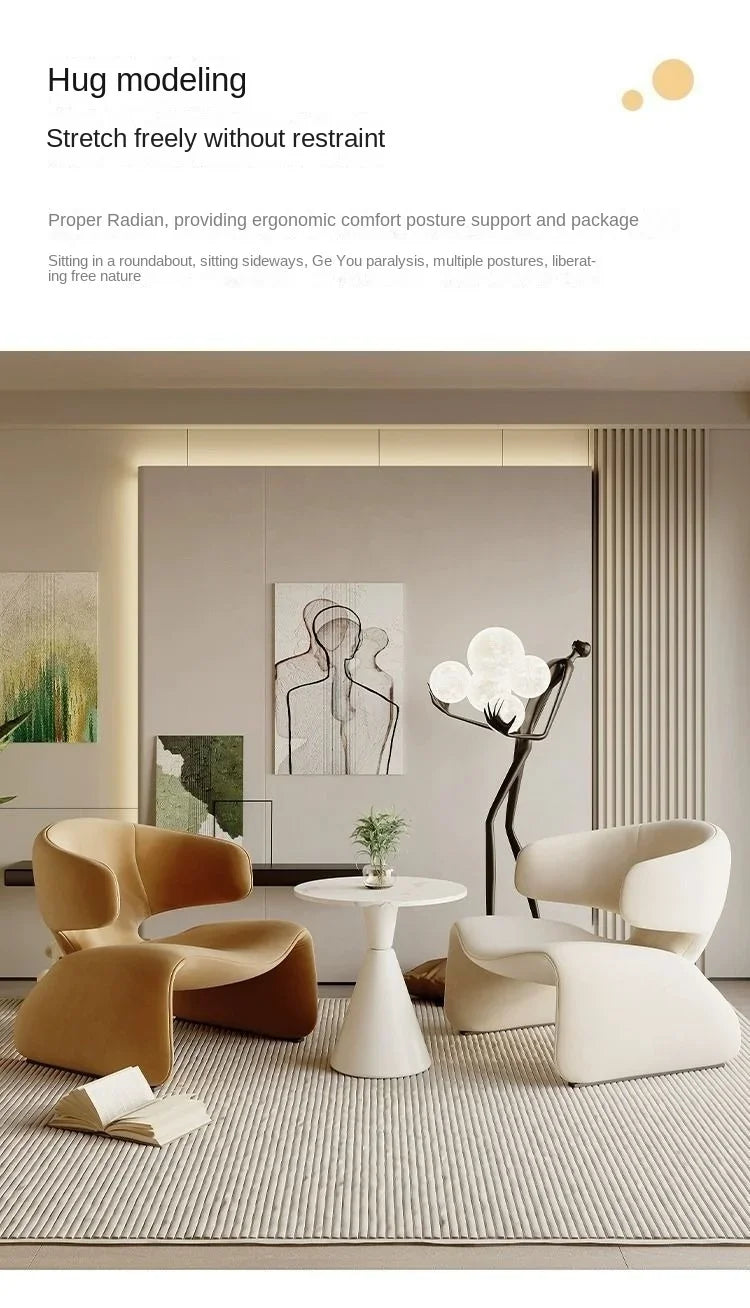 Designer Creative Single Sofa Chair for Negotiation Table and Chairs Leisure Sofa Rest Area Hotel