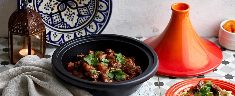 Cast Iron Tagine 2 Quart Moroccan Enameled Cast Iron Tagine With Enameled Cast Iron Base And Ceramic Cone-Shaped Lid Dutch Oven