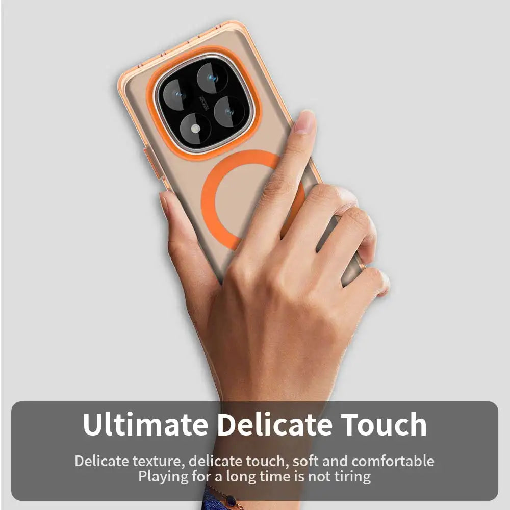 For Xiaomi Redmi Note 14 Pro+ 5G Case Luxury Magnetic Wireless Charge For Magsafe Case for Redmy Note 14 Pro Plus Back Cover
