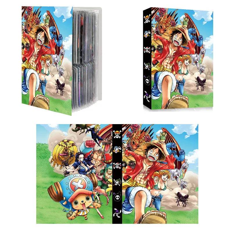 240pcs Card Album Book Naruto Dragon Ball Goku Vegeta ONE PIECE Luffy Zoro Map Letter Holder Binder Card Notebook Collection Toy - AIAZ