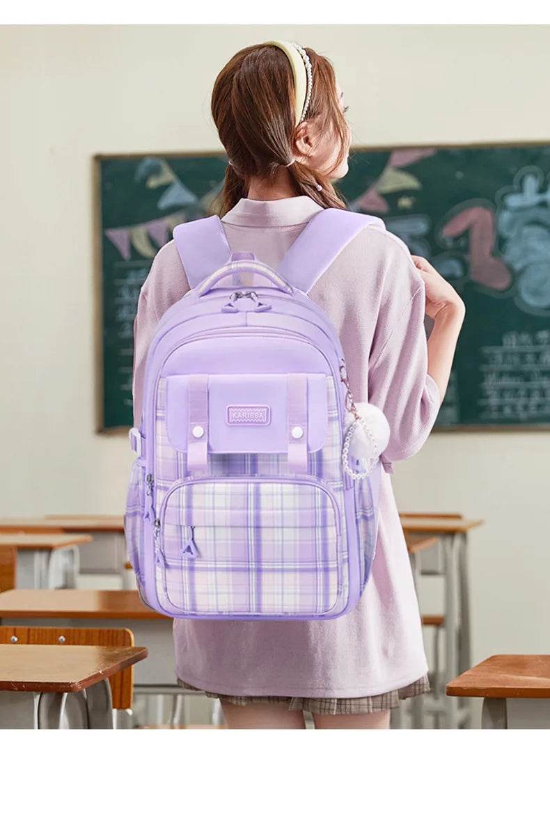 SET Backpacks for Girls School Bags Aesthetic Backpack Elementary Student Teen Girls Cute Bookbag Kids Backpack Girls mochila - AIAZ