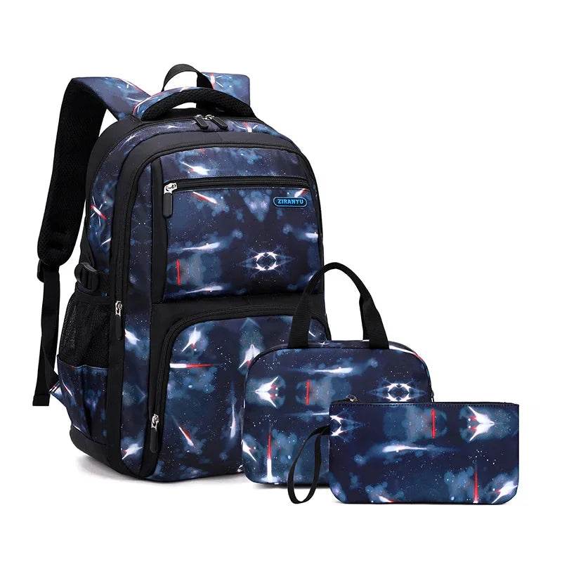 Boys Backpacks 3 Pieces Sets School Bags Large Size Bag For Teenagers Children Knapsack Big Boy Backpack Middle School Students - AIAZ